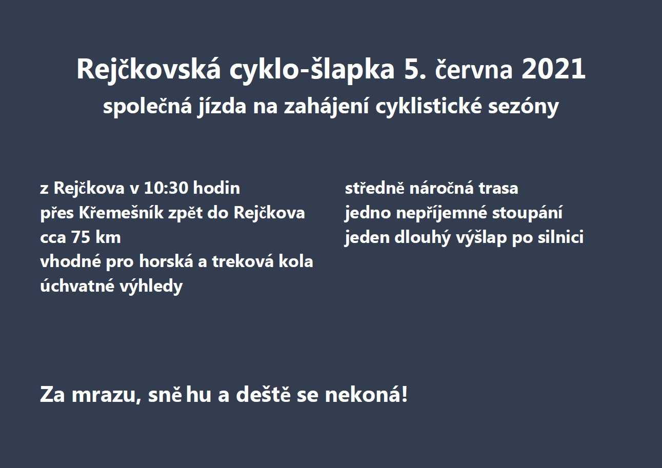 Rejčkovská cyklošlapka