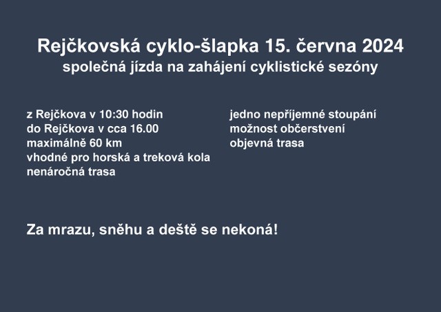Rejčkovská cyklo-šlapka